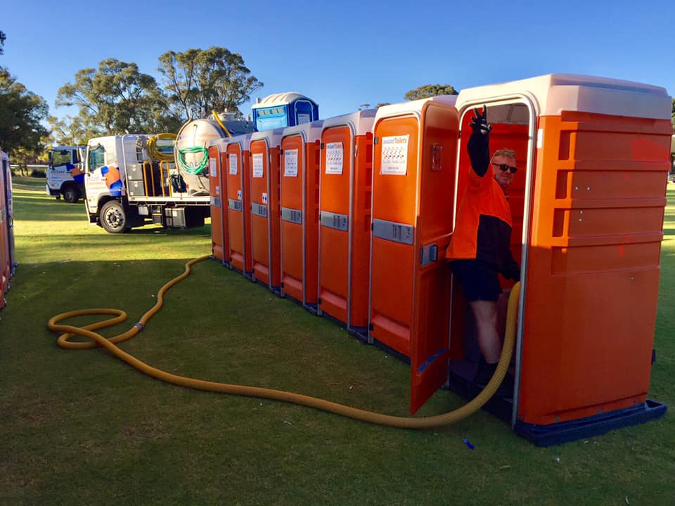 cleaning portable toilets