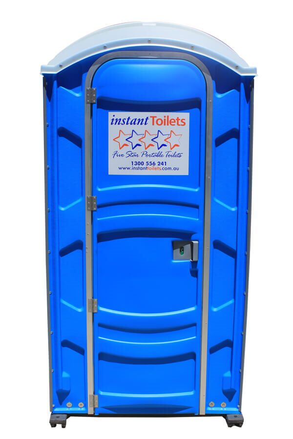 Blue Five Star Site Toilet with Instant Toilets logo on a white background.