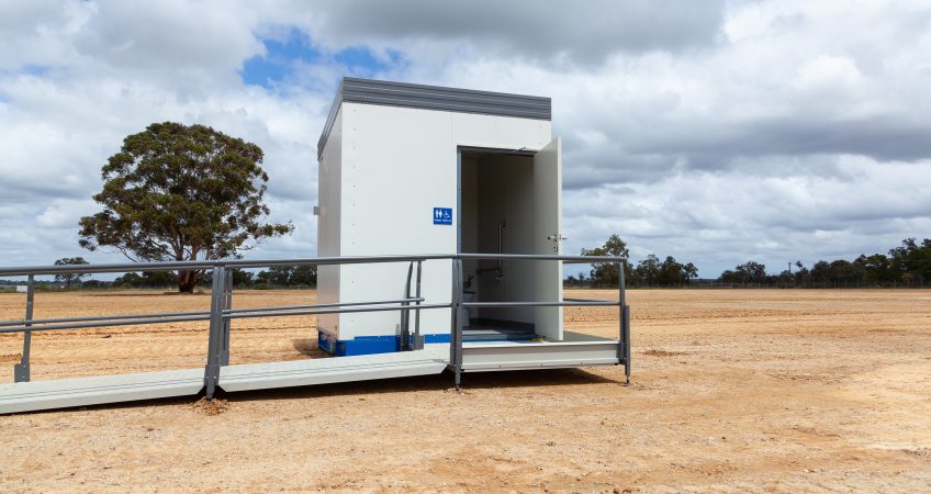 disabled access toilet with ramp